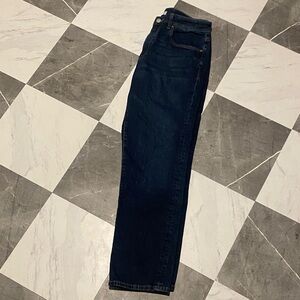 Warp + Weft Deep Indigo Straight Jeans